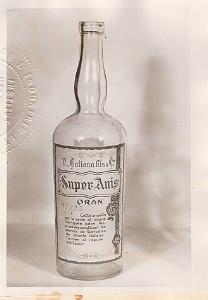 ETI Bouteille Super Anis gravee Oran 1950-60